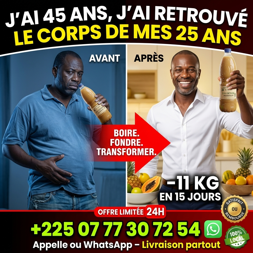 Avant et après transformation Jus Détox Sonia